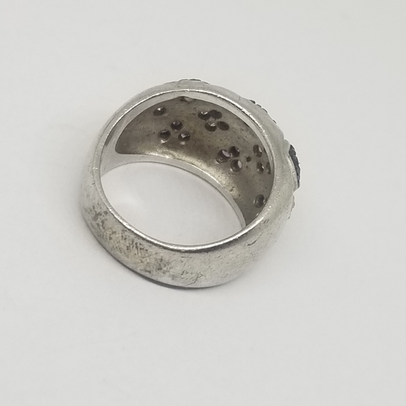 Art Nouveau CZ Sterling Ring Sz. 5 - Picture 2 of 3